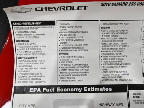 Used 2010 Chevrolet Camaro SS w/ RS Package RWD image 36