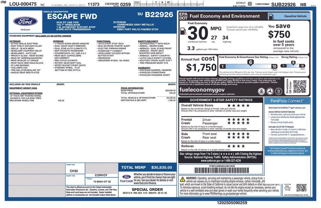 Used 2025 Ford Escape ST-Line FWD image 55
