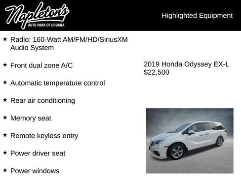 Used 2019 Honda Odyssey EX-L image 2