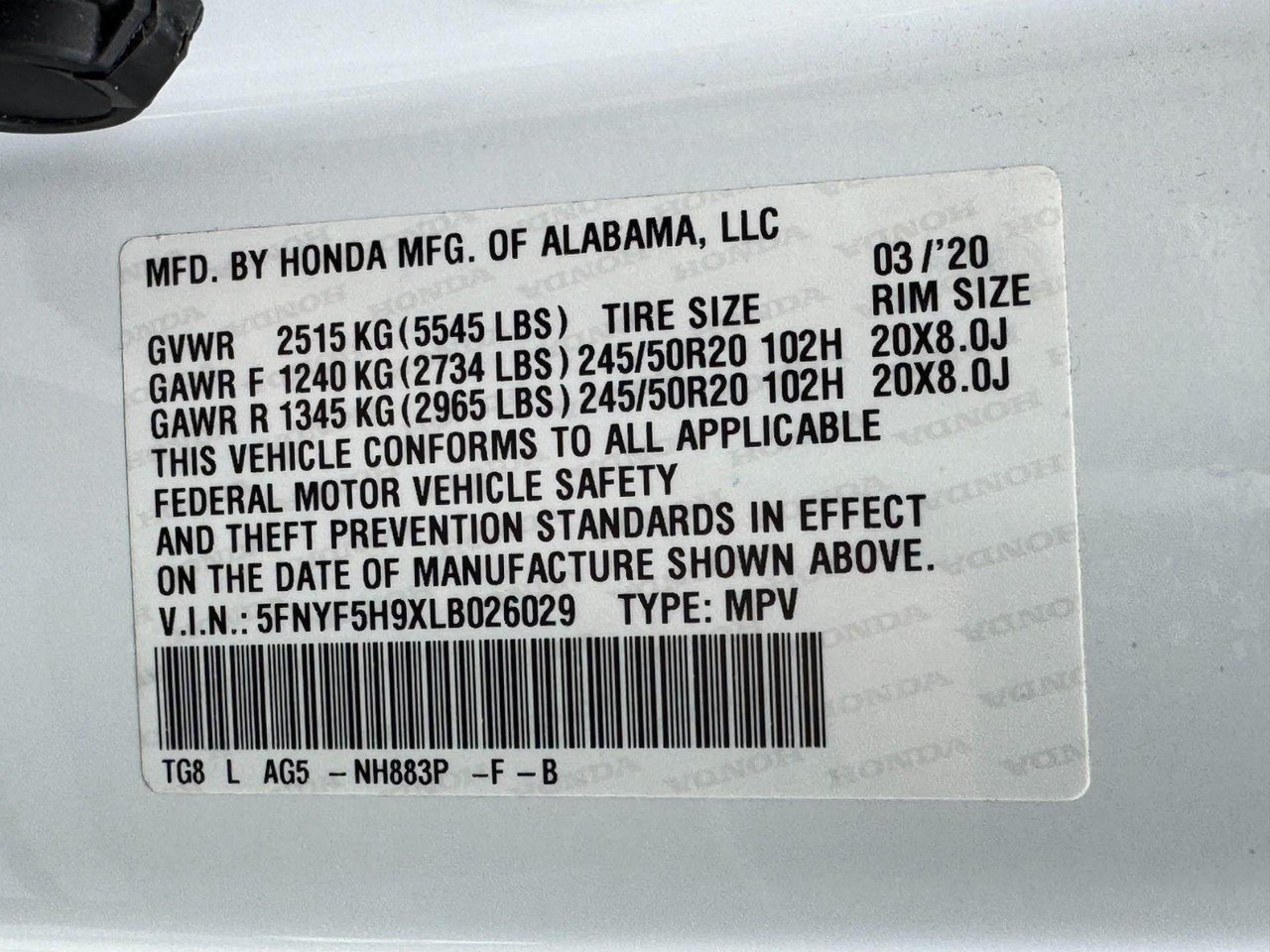 Used 2020 Honda Pilot Touring image 28