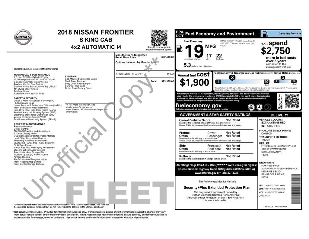 Used 2018 Nissan Frontier S RWD image 6