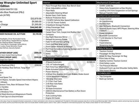 Used 2021 Jeep Wrangler Unlimited Sport image 6