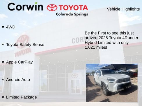 Used 2026 Toyota 4Runner Limited AWD/4WD image 4