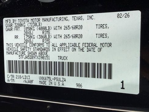 Certified 2026 Toyota Tundra Limited AWD/4WD image 32