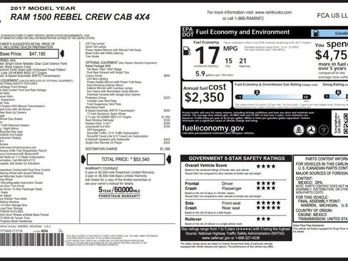 Used 2017 RAM 1500 Rebel w/ Luxury Group AWD/4WD image 2