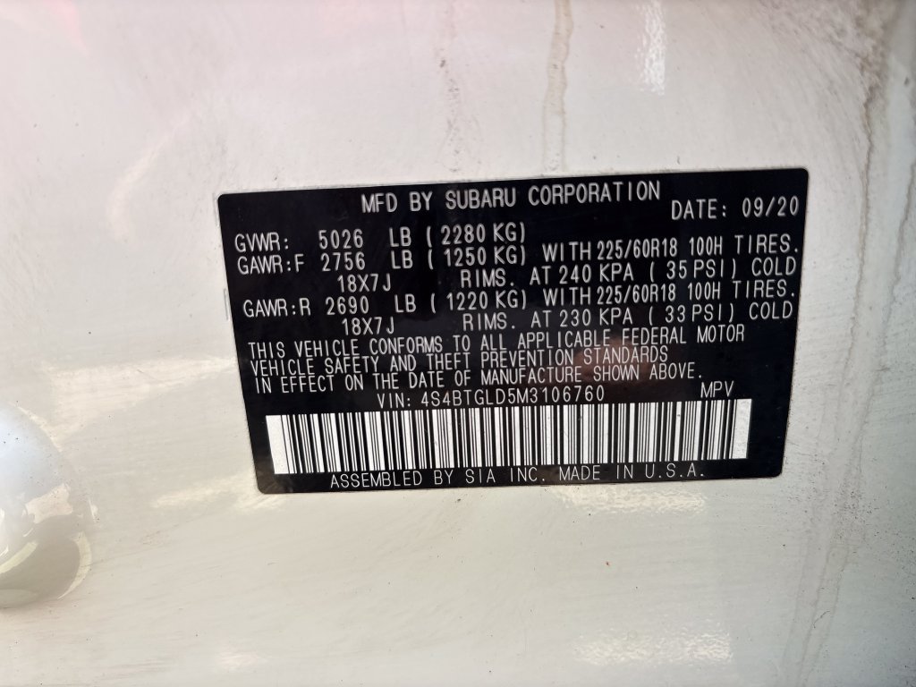 Used 2021 Subaru Outback Onyx Edition XT AWD/4WD image 30