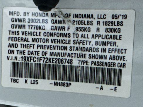 Used 2019 Honda Civic EX-L image 24