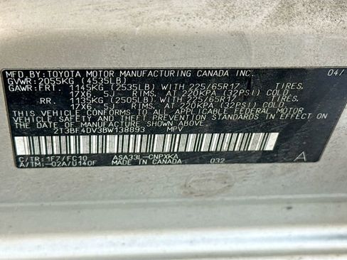 Used 2011 Toyota RAV4 4WD w/ Base L4 Extra Value Pkg image 18