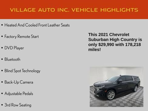 Used 2021 Chevrolet Suburban High Country w/ Premium Package AWD/4WD image 21