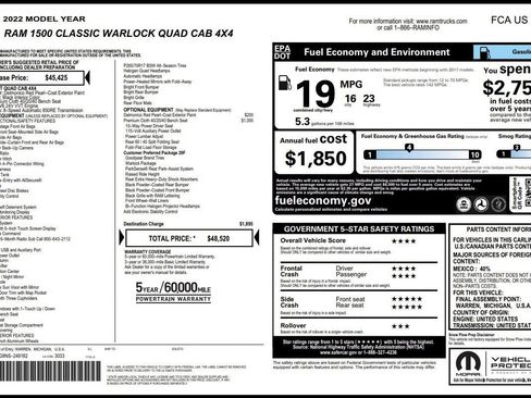 Used 2022 RAM 1500 Classic Warlock AWD/4WD image 15