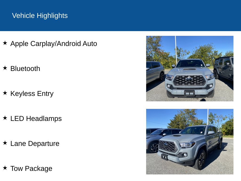 Used 2021 Toyota Tacoma TRD Sport w/ TRD Premium Sport Package AWD/4WD image 2