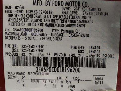 Used 2020 Ford Fusion SEL FWD image 33
