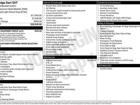 Used 2013 Dodge Dart SXT w/ Popular Equipment Group image 8