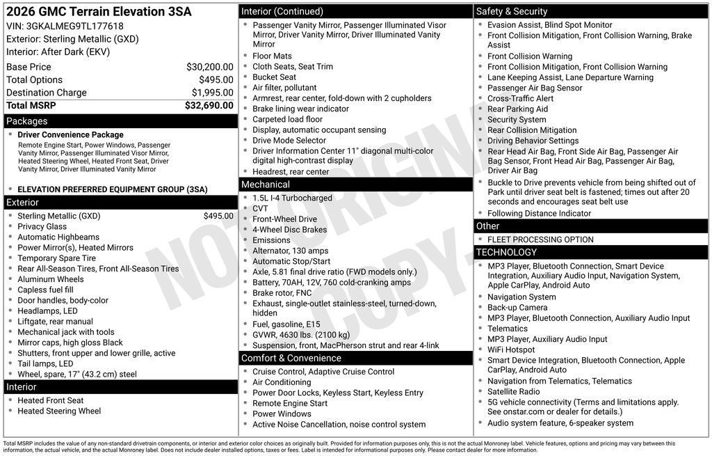 Used 2026 GMC Terrain Elevation FWD image 35
