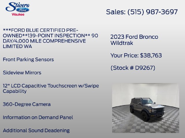 Used 2023 Ford Bronco Wildtrak AWD/4WD image 16