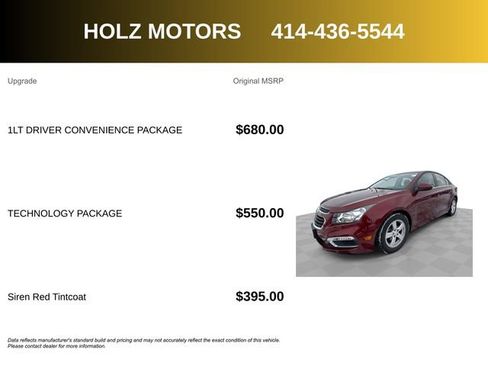 Certified 2016 Chevrolet Cruze LT image 5