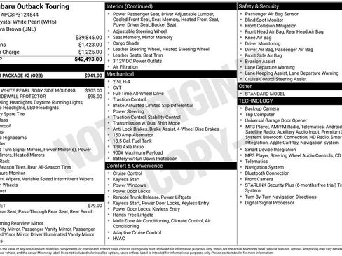 Used 2023 Subaru Outback Touring w/ Popular Package #2 AWD/4WD image 15