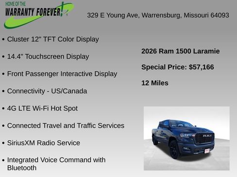 New 2026 RAM 1500 Laramie AWD/4WD image 18