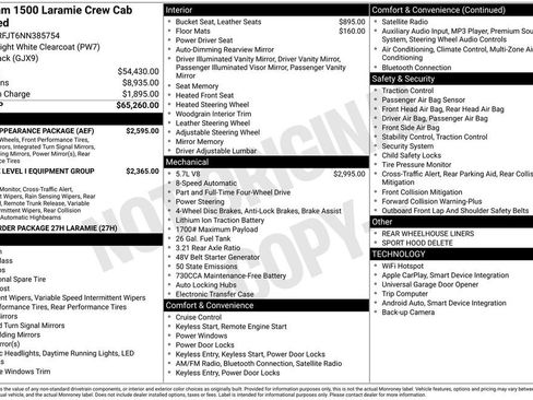 Used 2022 RAM 1500 Laramie w/ Sport Appearance Package AWD/4WD image 40