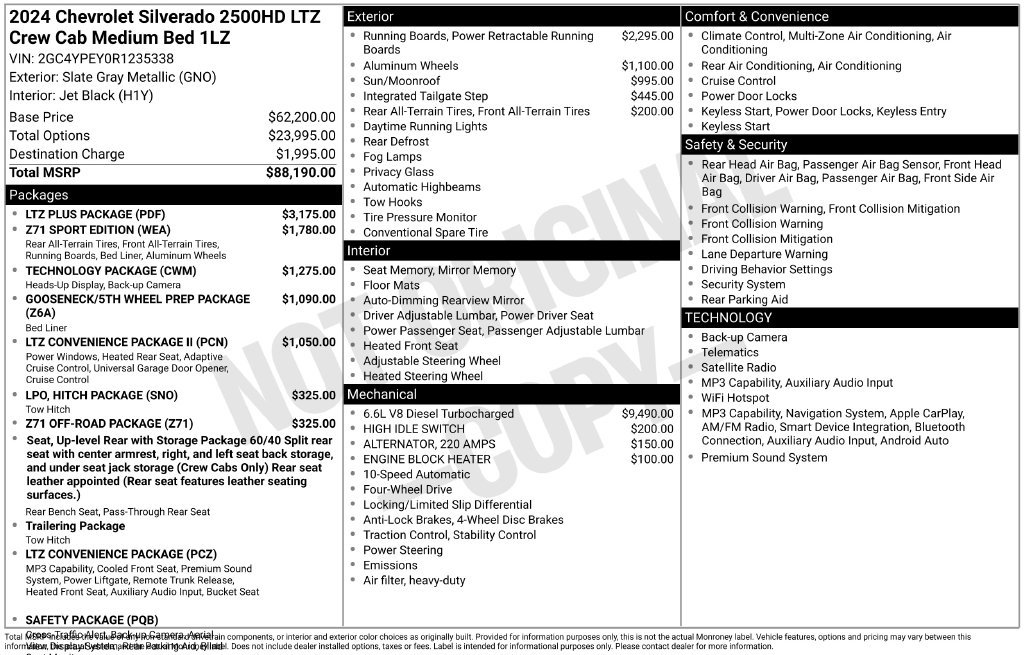 Used 2024 Chevrolet Silverado 2500 LTZ w/ LTZ Plus Package AWD/4WD image 32
