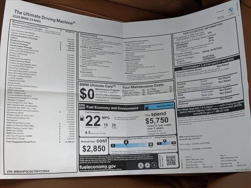 New 2026 BMW Z4 M40i w/ Premium Package image 20