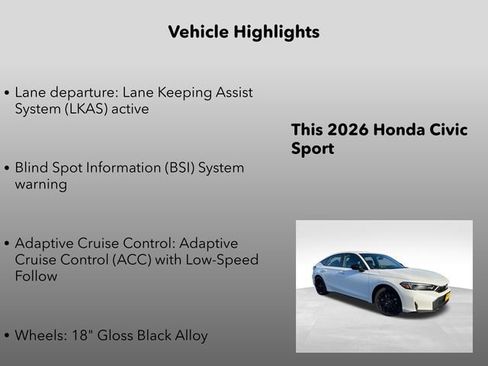 New 2026 Honda Civic Sport image 5