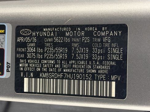 Used 2017 Hyundai Santa Fe Limited AWD/4WD image 12
