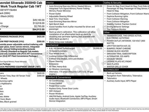 New 2026 Chevrolet Silverado 3500 W/T w/ WT Convenience Package AWD/4WD image 36