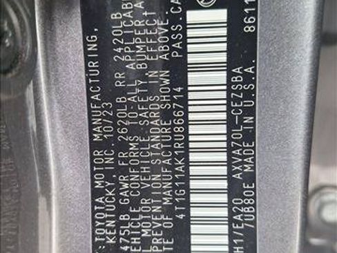 Certified 2024 Toyota Camry SE FWD image 21
