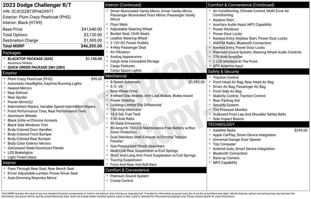 Used 2023 Dodge Challenger R/T w/ Blacktop Package RWD image 5