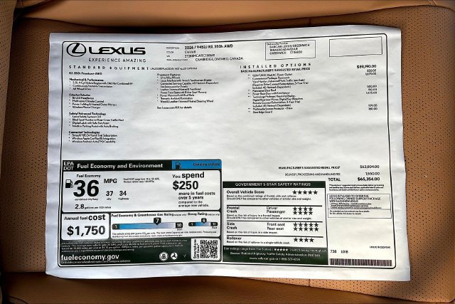 New 2026 Lexus RX 350h AWD/4WD image 14