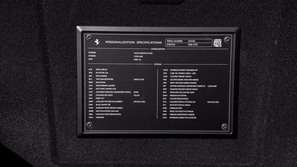 Certified 2024 Ferrari 296 GTS RWD image 42