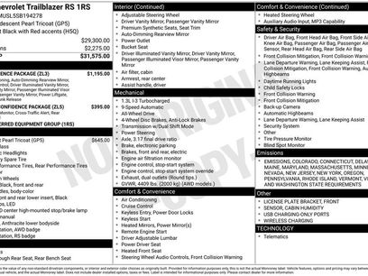New 2025 Chevrolet TrailBlazer RS w/ Convenience Package