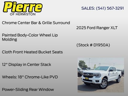 Used 2025 Ford Ranger XLT w/ Equipment Group 301A High AWD/4WD image 24
