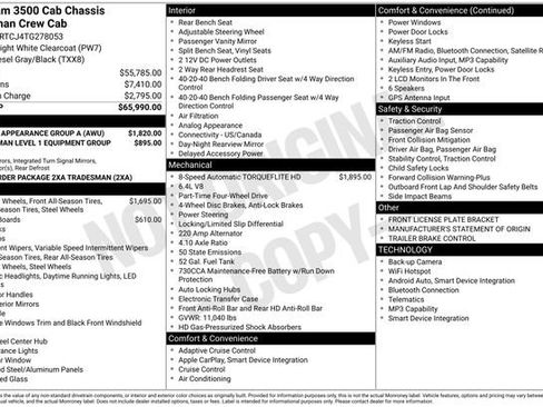 New 2026 RAM 3500 Tradesman w/ Chrome Appearance Group A AWD/4WD image 32