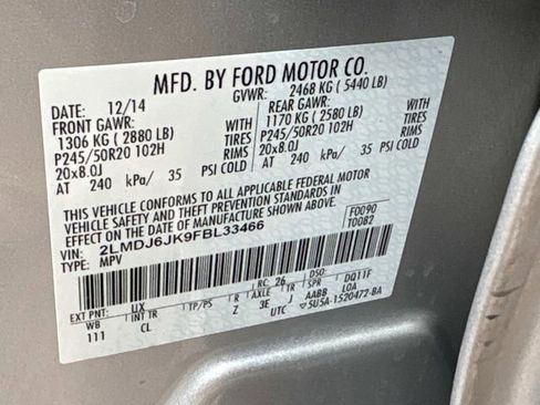 Used 2015 Lincoln MKX FWD w/ Equipment Group 102A image 12