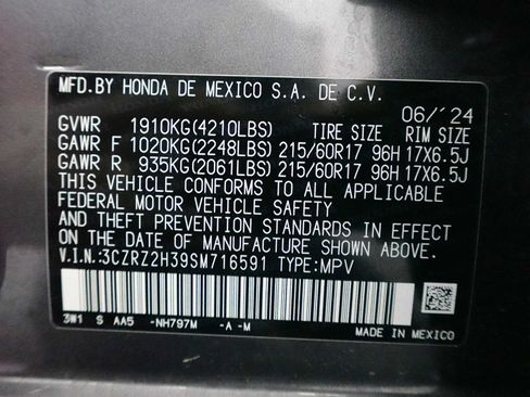 Certified 2025 Honda HR-V LX image 30