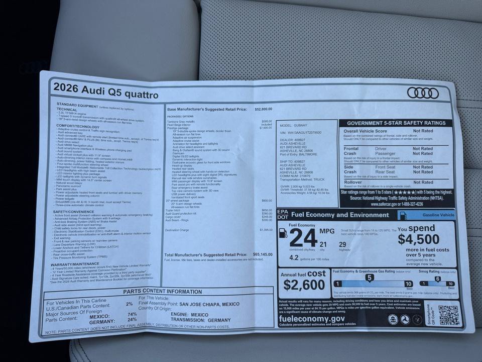 New 2026 Audi Q5 Prestige AWD/4WD image 33