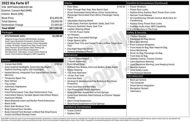 Used 2022 Kia Forte GT w/ GT2 Package FWD image 48