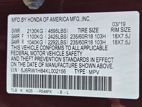 Certified 2019 Honda CR-V EX-L image 33