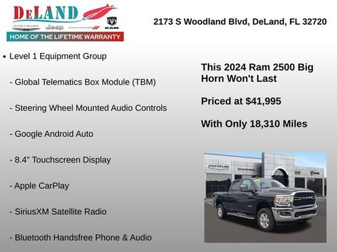 Used 2024 RAM 2500 Big Horn w/ Bed Utility Group image 24