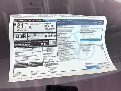 New 2026 Volkswagen Atlas Peak Edition image 15