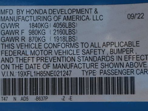 Used 2022 Honda Civic Sport Touring image 55