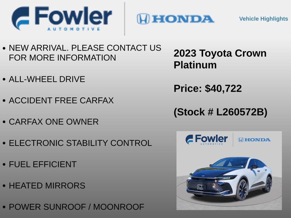 Used 2023 Toyota Crown Platinum AWD/4WD image 12