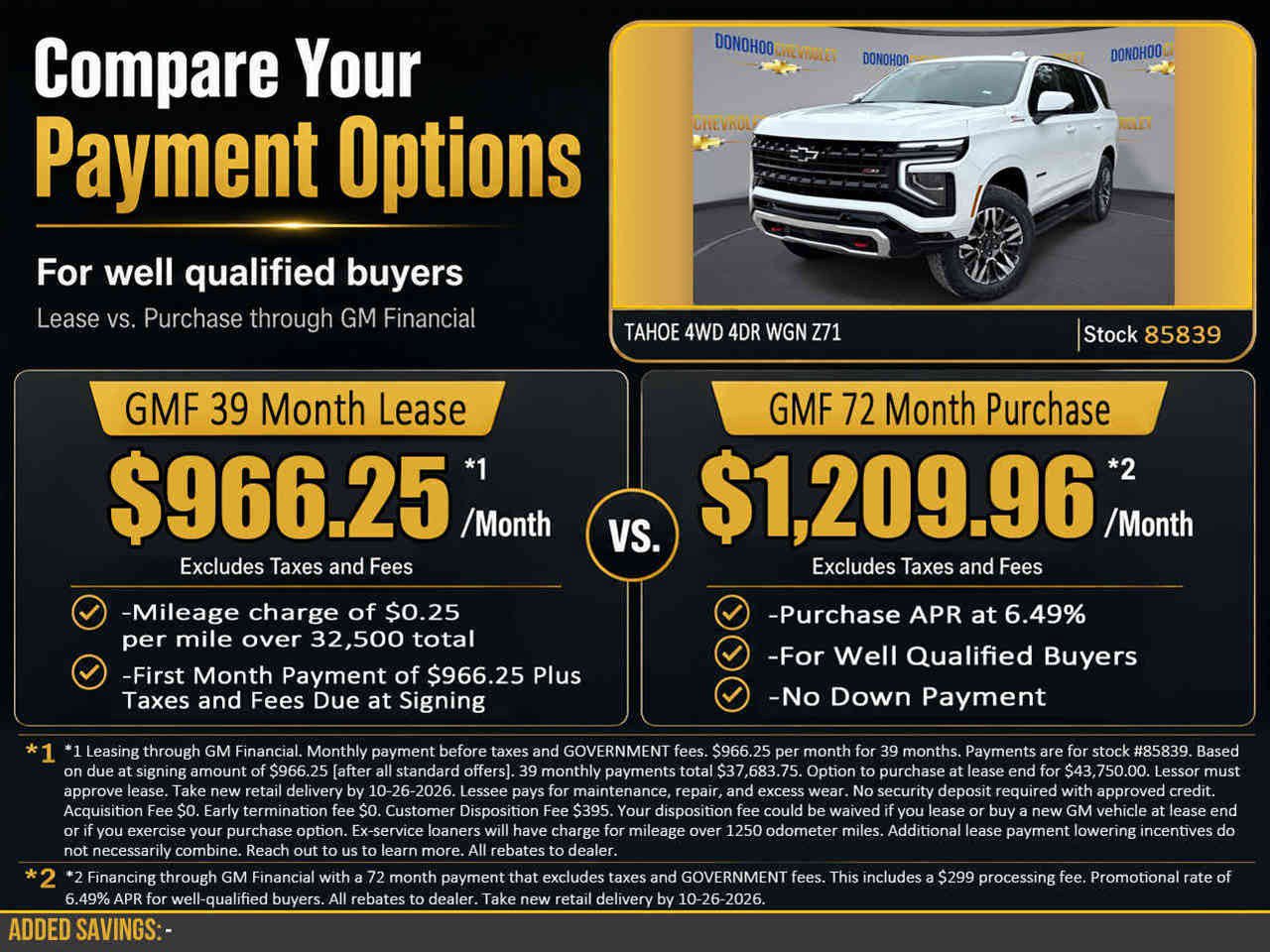 New 2027 Chevrolet Tahoe Z71 w/ Comfort Package AWD/4WD image 2