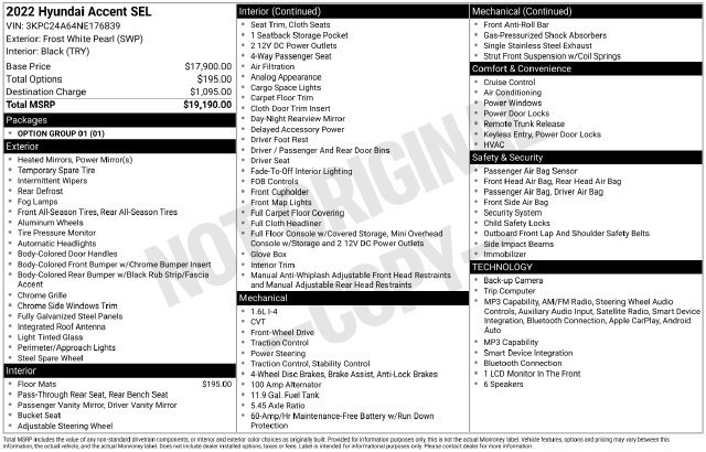 Used 2022 Hyundai Accent SEL FWD image 33