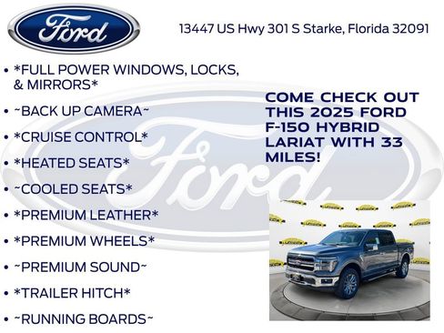 New 2025 Ford F150 Lariat w/ Equipment Group 501A Mid image 10