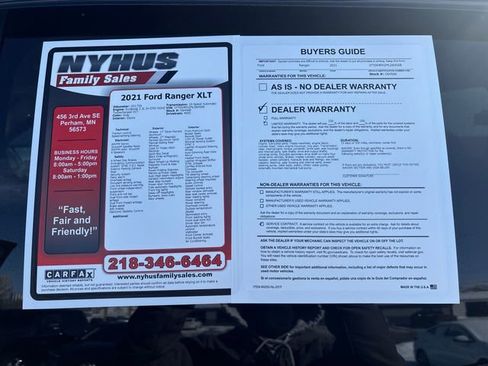 Used 2021 Ford Ranger XLT w/ Equipment Group 302A High image 49