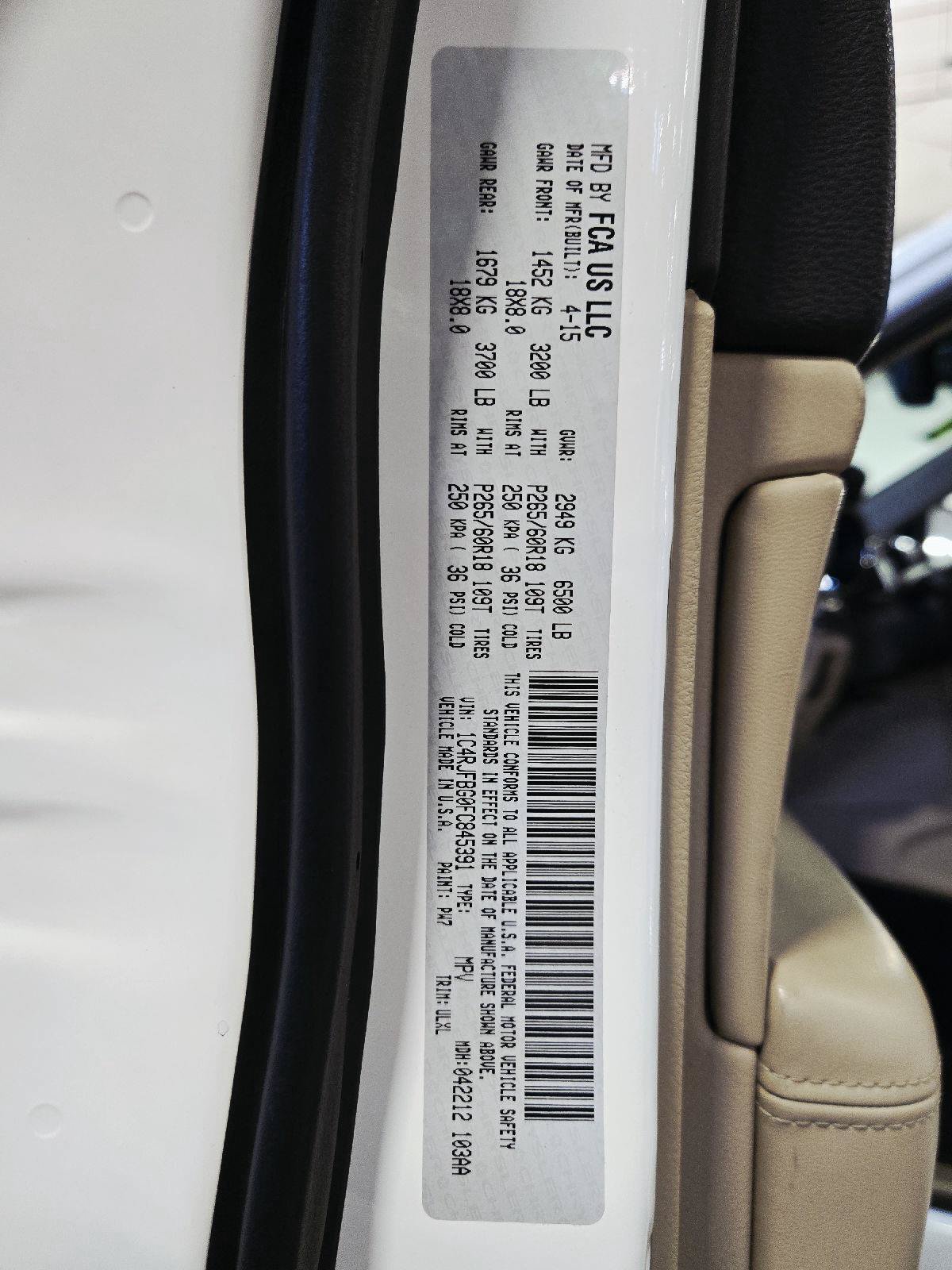Used 2015 Jeep Grand Cherokee Limited AWD/4WD image 66