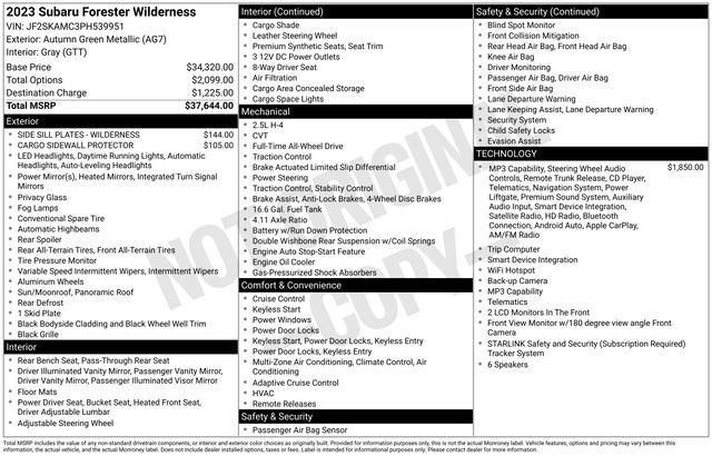 Used 2023 Subaru Forester Wilderness AWD/4WD image 30